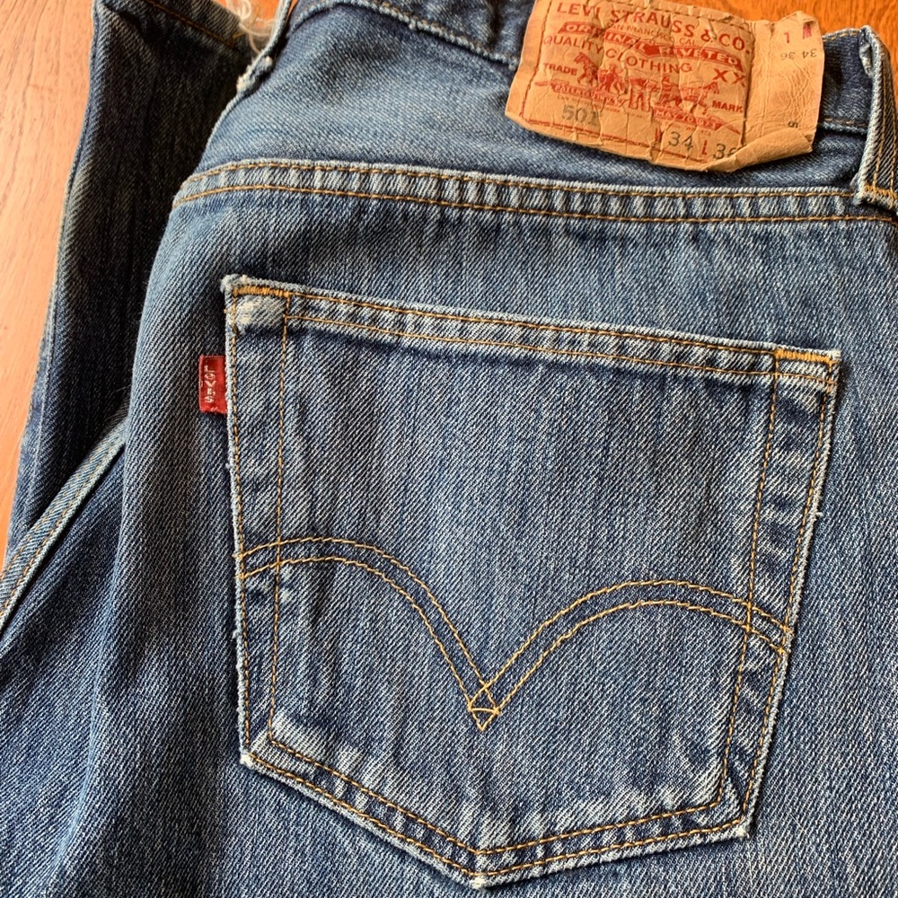 Levi's Men's 501 Button Fly Jeans - 34x36 - TALL!